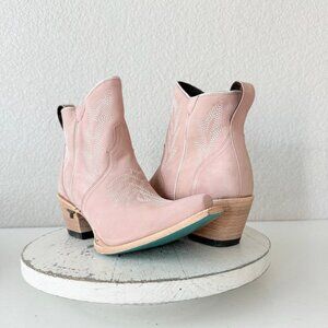 Lane Boots Gallatin Womens Cowboy Bootie Pink Western Short Boots Snip Toe 8.5
